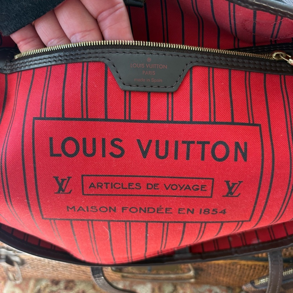 Louis Vuitton Neverfull MM Damier Brown Tote Bag - Picture 10 of 14